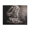 Viking Warrior Matte Canvas Print — Norse Shield & Longship Wall Art